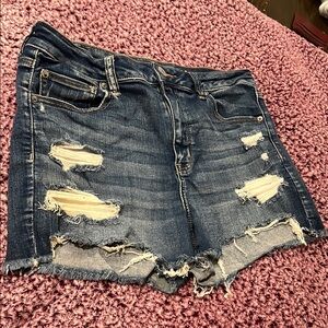 Distressed Denim Shorts